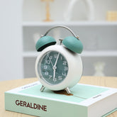 Bedroom Desktop Metal Digital Mechanical Alarm Clock Living Room Silent Clock With Night Light, Green, Blue, Coffee Color, Pink