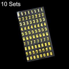 10 Sets Hand Account Alphanumeric Sticker Diary Plan DIY Sticker Set, Bronze Physical Letter, Bronze Cartoon Letter, Bronze Number, Hot Silver Physical Letter, Hot Silver Cartoon Letter, Hot Silver Number