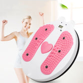 Home Fitness Bear Shape Twisting Machine Abdomen Massage Turntable Magnet Sports Twisting Disk With Counting Display, Fitness Bear Shape Twisting