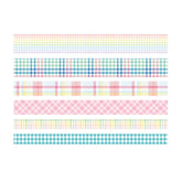 Paper Lattice Decorative Material Tape For Handbook, Rainbow Plaid, Black Plaid, Background Black, Texture, Basic Plaid, Stripe