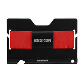 ZEEKER JK03 Aluminum Alloy Card Holder Multi-Function Elastic Band Women And Men Wallet Metal Business Card Holder, Red, Yellow, Green, Blue, Purple, Black, Light Coffee, Dark Coffee