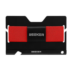 ZEEKER JK03 Aluminum Alloy Card Holder Multi-Function Elastic Band Women And Men Wallet Metal Business Card Holder, Red, Yellow, Green, Blue, Purple, Black, Light Coffee, Dark Coffee