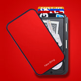 New-Bring Metal Card Holder RFID Anti-Theft Magnetic Automatic Shift Business Card Sase Waterproof Wallet, Red, Blue, Black, Grey, Carbon Fiber