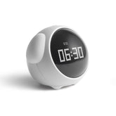 Cartoon Cmart Alarm Clock For Children Bedroom Bedside LED Lamp Charging Electronic Digital Clock, White (Expression Version), Pink (Expression Version)