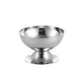 Stainless Steel Ice Cream Cup Ice Cream Goblet Bar Wine Glass, Specification:, A Short, B High