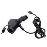 2 PCS Car 3 In 1 Charger With Cigarette Lighter Dual USB Interface With USB Mobile Phone Charging Cable, Black, White