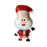 Christmas Decoration Aluminum Film Balloons, Style: Large Santa, Gift Santa, Cute Santa, Snowman, Penguin, Deer Head, Santa Head, Bear, Elk, Hat Snowman, Snowflake Santa, Large Santa