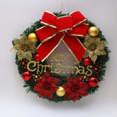 Christmas Decoration Wreath Garland Rattan Door Hanging, Red Flower, Double Clock, Chain, Gold, Double Bell Gift Pack, Poetry and Distant, Big Branch, Old Man, Big Branch, Snowman, Bulls, Swan, Lemon, Cotton