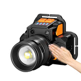 SASQUATCH T50 USB Charging Smart Sensor Head-Mounted Fishing Light Zoom Headlight Outdoor Miners Lamp,Style:, T8 (2 x 1200MA Battery), T8 (2 x 2000MA Battery)