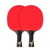 HUIESON Six Star 5-Layer Chicken Wing Tip + 2 Layer Carbon Double Side Continuous Table Tennis Racket, A Pair, Hand-shake Grip Racket, Pen Hold Grip Racket, Mixed