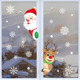 1set Christmas Window Grille Sticker Santa Claus Elk Glass Window Decoration, XC008, XC009, BQ027