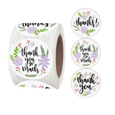 Roll Floral Thank You Sticker Birthday Party Gift Packaging Label, 38mm / 1.5 Inch