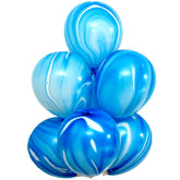 100 PCS 10 Inch Agate Latex Balloon Wedding Festival Party Decorative Balloon, Blue, Green, Red, Black, Purple, Mixed Color, Orange