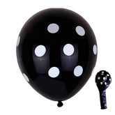 100 PCS FY-10280 12 Inch Dot Party Decorative Balloon Wedding Scene Arrangement Latex Balloon, Black White Dot, Green White Dot, Pink White Dot, Red White Dot, Deep Blue White Dot, Light Blue White Dot, Yellow White Dot, Rose Red White Dot