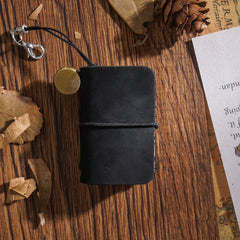 Ultra-Small Mini TN Hand Account Book Leather Notebook Portable Travel Diary, Crazy Horse Skin Black, Crazy Horse Skin Brown, Crazy Horse Skin Coffee, Crazy Horse Skin Ink Green, Crazy Horse Skin Wine Red, Crazy Horse Skin Blue, Crazy Horse Skin Purple...