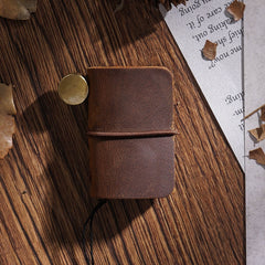 Ultra-Small Mini TN Hand Account Book Leather Notebook Portable Travel Diary, Crazy Horse Skin Black, Crazy Horse Skin Brown, Crazy Horse Skin Coffee, Crazy Horse Skin Ink Green, Crazy Horse Skin Wine Red, Crazy Horse Skin Blue, Crazy Horse Skin Purple...