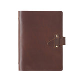 A5 Cowhide Retro Loose-Leaf Notebook Diary Office Business Simple Notepad Crazy Horse Leather Handbook, Brown, Ink Green, Blue, Black, Coffee, Wine Red, Purple