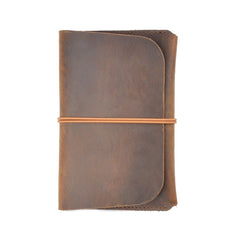 Crazy Horse Skin Passport Bag Document Holder Retro Boarding Pass Wallet Card Holder, Brown, Black, Ink Green, Wine Red, Blue, Coffee