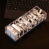 Dust Storage Line Box Hub Finishing Box Desktop Data Cable Storage Box, Specification: 8 Grid Basic, 8 Grid Basic, 8 Grid Increase, 8 Grid Increase With Cover