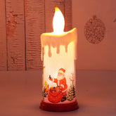Christmas Decoration Night Light LED Simulation Flame Candle Light, A-Santa Claus, A-Snowman, B-Santa Claus, B-Snowman