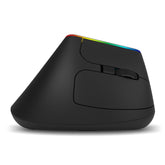 DELUX M618DB 6-Keys 1600 DPI RGB Vertical Wireless Bluetooth Dual-Mode Mouse, M618DB(Bluetooth Version)
