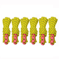 Outdoor Camping Tent Canopy Wind Rope Luminous Multi-Function Wind Rope Buckle Tent Fixed Rope, 4m x 4 Rolls, 4m x 6 Rolls