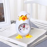 RP001 Cartoon Chicken Eggshell Chicks Alarm Clock Student Gift Children Bedroom Ornaments, White, Yellow