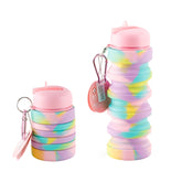 Silicone Folding Water Cup Portable Outdoor Sports Water Bottle Large Capacity Retractable Travel Cup, 350ml