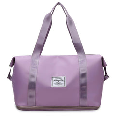 Travel Bag Large Capacity One-Shoulder Handbag Sports Gym Bag Dry And Wet Separation Duffel Bag, Black, Taro Purple, Pink, Grey, Grape Purple, Mist Blue
