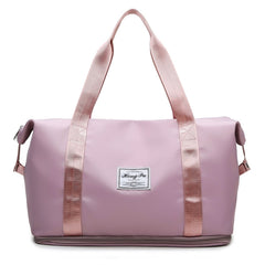 Travel Bag Large Capacity One-Shoulder Handbag Sports Gym Bag Dry And Wet Separation Duffel Bag, Black, Taro Purple, Pink, Grey, Grape Purple, Mist Blue