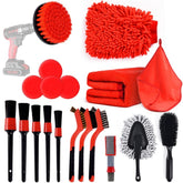 Car Wash Cleaning Brush Electric Drill Brush Head Cleaning Brush Tire Cleaning Brush, 19 in 1