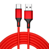 4 PCS 2.4A USB-C / Type-C to USB Braided Fast Charging Sync Data Cable, Length:, 0.25m (Red), 0.25m (Blue), 0.25m (Black), 0.25m (Silver), 1m (Red), 1m (Blue), 1m (Black), 1m (Silver), 1.5m (Red), 1.5m (Blue), 1.5m (Black), 1.5m (Silver), 2m (Red)