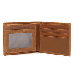 6003 Men Gift Crazy Horse Leather Lettering Laser Mark Wallet, Yellow Brown Blank, B31, B41, B123, B785, BT1, BT2, BT3, VE2044, Ve1705, Ve1708, Ve1784, VE1034, Ve7104, Ve1104, VE2104, VE12104, Ve77104