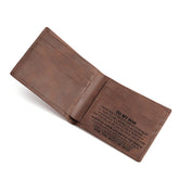 Vintage PU Leather Men Lettering Wallet, 01 To Son, 02 To Grandson, 03 To Husband