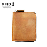 9039 RFID Antimagnetic Leather Zipper Wallet, Vertical 2, Vertical 3, Horizontal 3, Horizontal 4