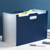 Deli A4 Vertical Organ Bag Can Hold Test Papers And Organize Folders, Dark Blue, Light Blue, Light Green, Light Pink, Light Grey