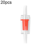 20 PCS Fish Tank Oxygen Pump Trachea Check Valve, 4mm (Red), 4mm (Black), 4mm (White), 4mm (Blue), 8mm (Red), 10mm (White), 12mm (White), 4mm (White Red), 4mm (White Black)