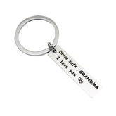 10 PCS C1010 Drive Safe Stainless Steel Tag Keychain, 10x40mm