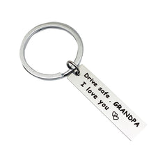 10 PCS C1010 Drive Safe Stainless Steel Tag Keychain, 10x40mm