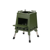 Outdoor Camping Folding Portable Barbecue Wood Stove, Size:, Small (Green), Small (Black), Small (Stainless Steel), Large (Green), Large (Black), Large (Stainless Steel)