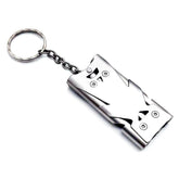 Outdoor High Decibel Stainless Steel Three-Tube Survival Rescue Whistle, Silver, Grey, Black, Colorful, Gold