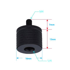 4 PCS Screw Adapter, A18 1/4 Female to M4 Male Screw, A19 1/4 Female to M5 Male Screw, A20 1/4 Female to M6 Male Screw, A21 1/4 Female to M8 Male Screw, A22 1/4 Female to M10 Male Screw, A23 1/4 Female to M12 Male Screw, A24 1/4 Male to M4 Male Sc...