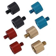10 PCS Screw Adapter, 3/8 Female to 1/4 Male Screw(Black), 3/8 Female to 1/4 Male Screw(Blue), 3/8 Female to 1/4 Male Screw(Red), 1/4 Female to 3/8 Male Screw (Black), 1/4 Female to 3/8 Male Screw (Blue), 1/4 Female to 3/8 Male Screw (Red)