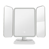 430 Three-Sided Folding LED Makeup Mirror Table Lamp, Plug-in Style, Charging Style, Three-color Light Charging Style