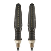2pcs MK-109 Motorcycle Flow Steering Lamp LED Signal Light, MK-109(Black )