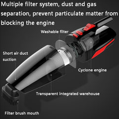 CS1016 120W Cordless Dry Wet Car Handheld Vacuum Cleaner With Light, Cordless with Light