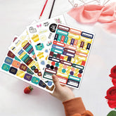 Business Theme Hot Stamping Plan Sticker Note Post, 4 Sets