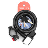 BG-0518 Mountain Bike Portable Anti-Theft Bold Cable Lock, Length:, 1.2m With Lock Frame, 1.5m With Lock Frame, 1.8m With Lock Frame
