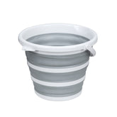 Home Outdoor Portable Folding Silicone Bucket, Gray 10 Liters, Blue Yellow 10 Liters