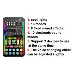 Voice Changer Game Live Broadcast Mobile Computer Sound Card, i9, i9 Set, K9, K9 Set